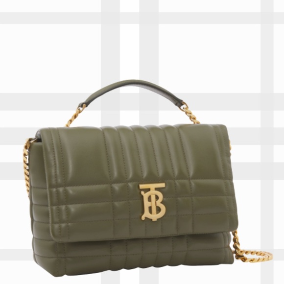 Burberry Handbags - BURBERRY Small Lola Quilted Leather Satchel- Dark Fern Green